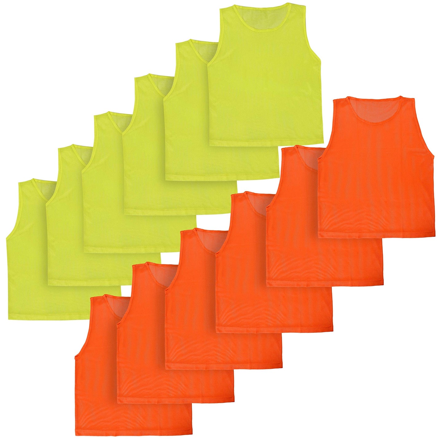 Athllete Adult Soccer Pinnies - Mesh Practice Jerseys, 12 Pack, Lightweight, Unisex