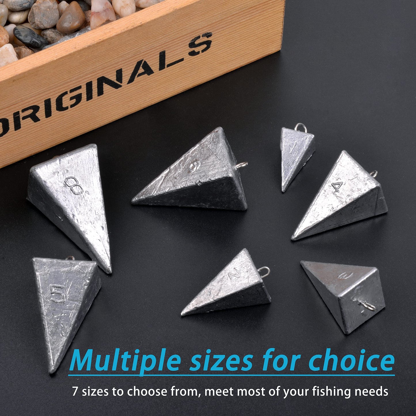 Pyramid Sinkers Fishing Weights Saltwater Pyramid Weights for Surf Fishing Gear Tackle 1oz 2oz 3oz 4oz