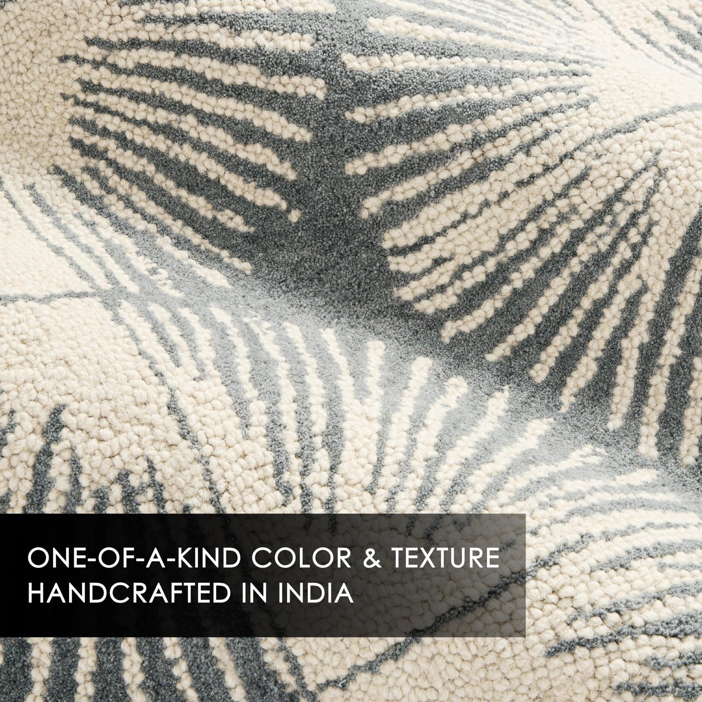 Nicole Miller New York Kendall Fluted Geo Handcrafted Area Rug, 100% Wool Rug, Grey, 3'x5'