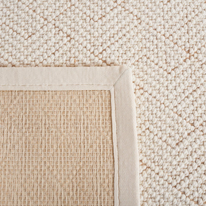 SAFAVIEH Natural Fiber Collection Area Rug - 9' x 12', Ivory, Handmade Wool & Jute, Ideal for High Traffic Areas in Living Room, Bedroom (NF487A)