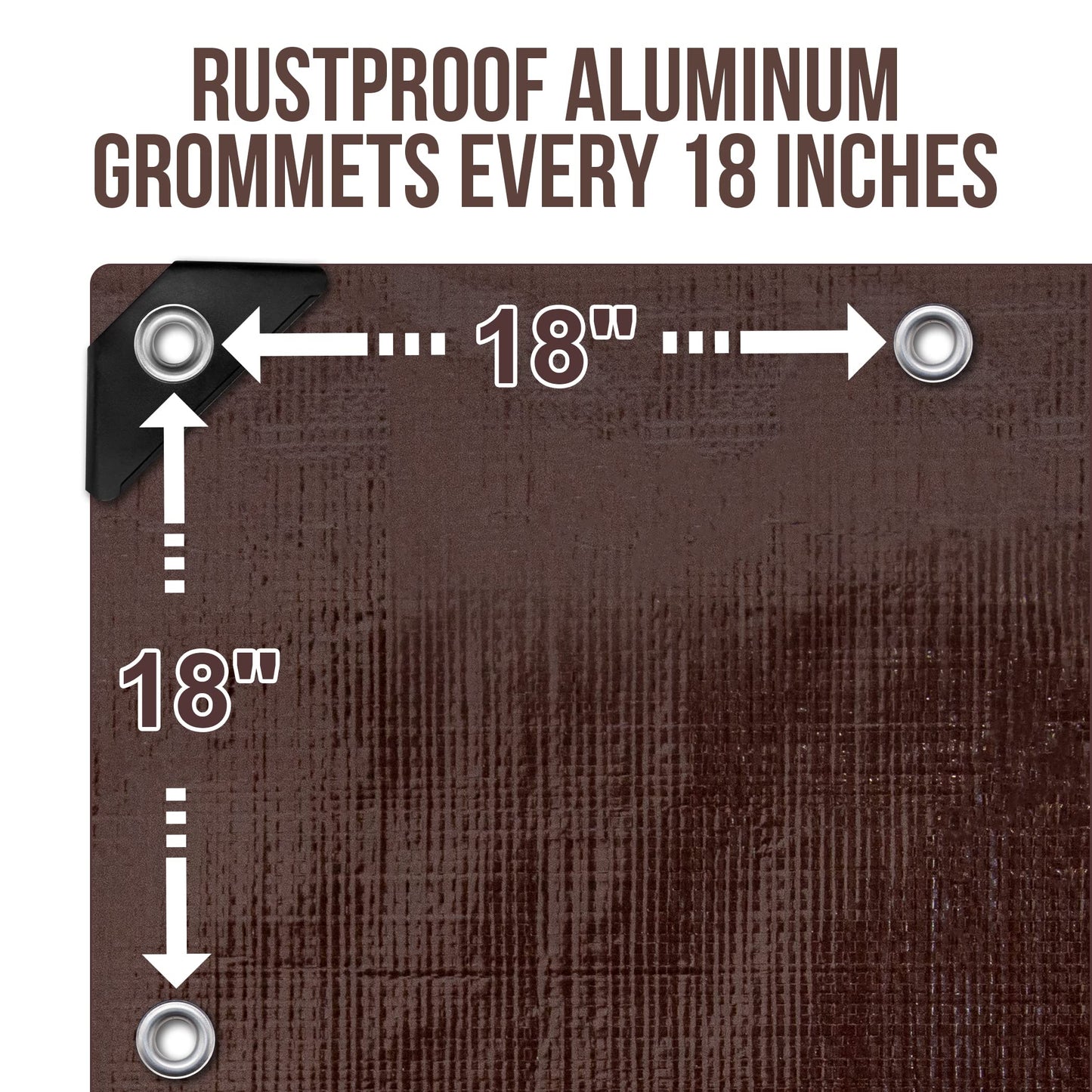 CARTMAN Finished Size 8x10 Feet Extra Thick 12 Mil Heavy Duty Poly Tarp, Multipurpose Protective Cover, UV Resistant, Waterproof Poly Tarpaulin with Reinforced Edges