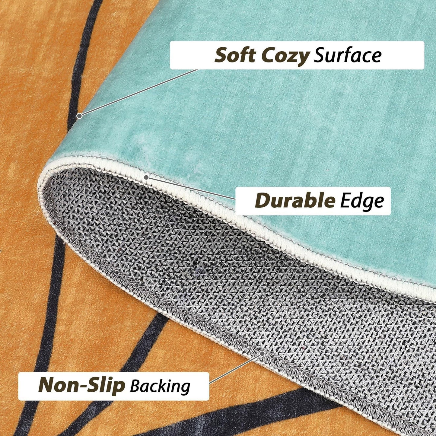 Boho Irregular Area Rug Green Grey Brown Modern Abstract Organic Shaped Unique Designer Rug for Bedroom Nursery Living Room Washable Large Rugs Funky Playroom Classroom Non Shedding Thick Carpet 4x6