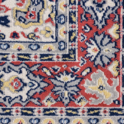 Home Dynamix Premium Sakarya Traditional Medallion Area Rug, Ivory/Red, 7'9"x10'8"