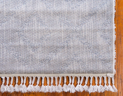Rugs.com Athena Shag Collection Rug – 8' Square Ivory Shag Rug Perfect for Living Rooms, Kitchens, Entryways