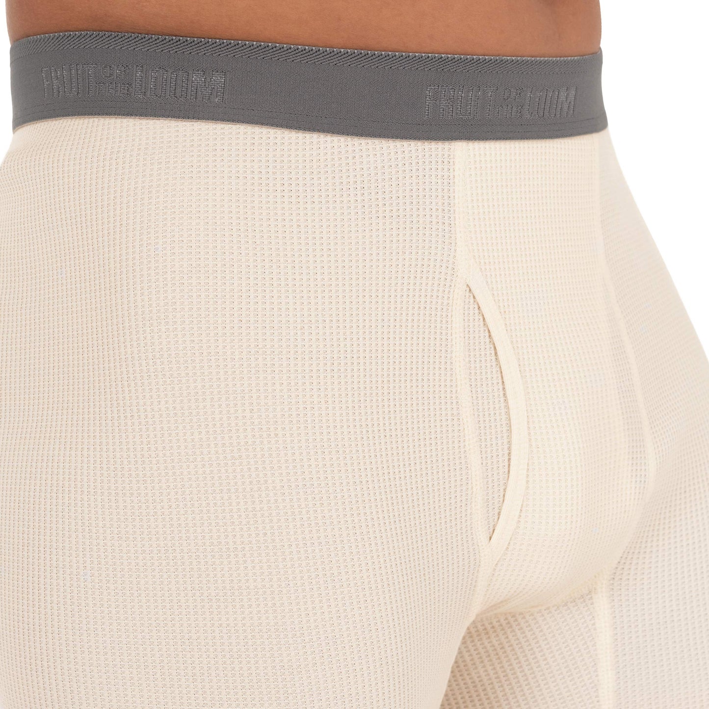 Fruit of the Loom Men's Recycled Waffle Thermal Underwear Bottom, Natural, 5X-Large