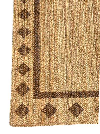 MAARSA WEAVES Hand Crafted Natural Jute Area Rug, 100% Jute, Rectangular, Handmade, Flat Woven, Low Pile