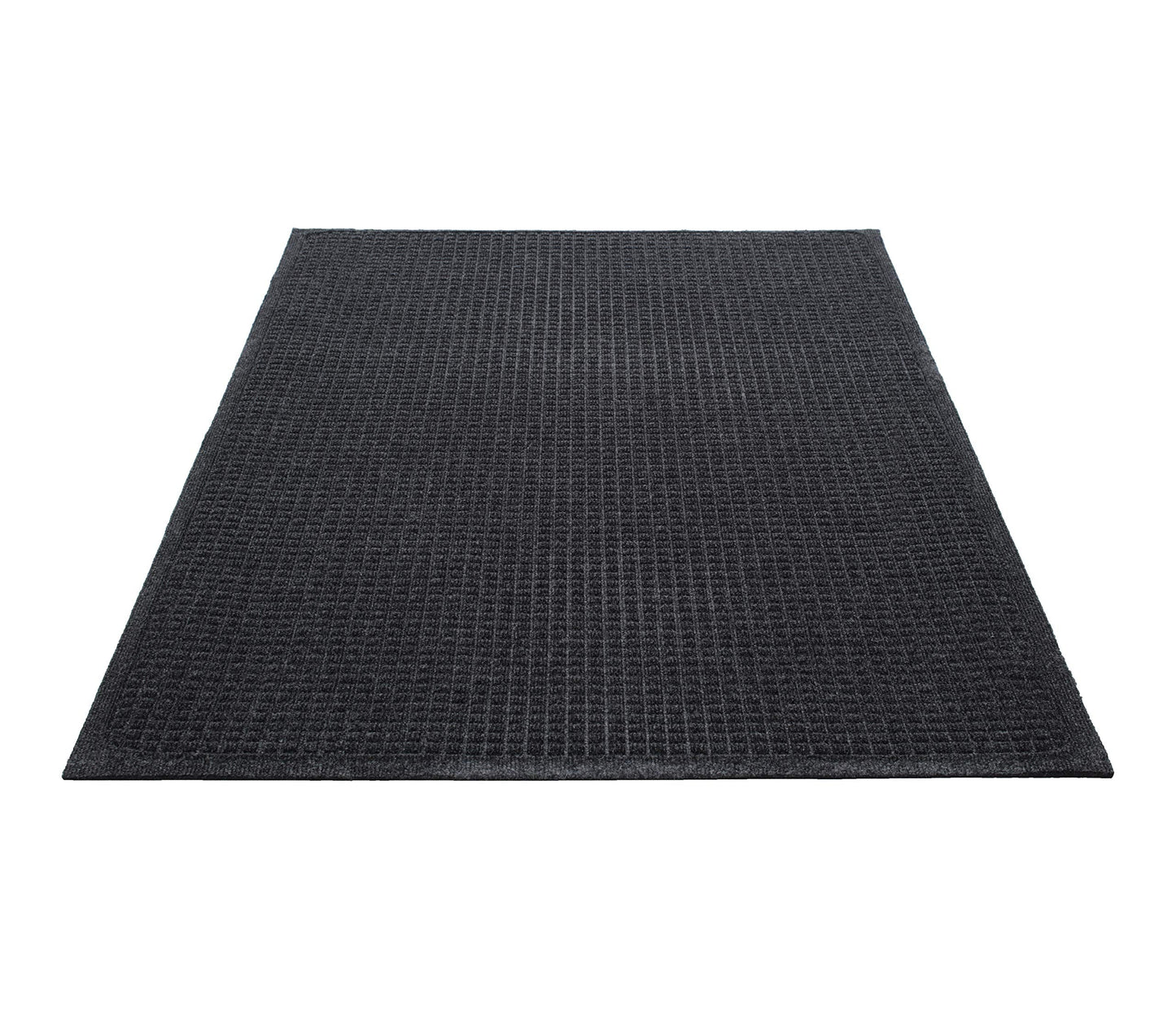 Guardian Floor Protection EG030504 EcoGuard Indoor Wiper Floor Mat, Recycled Plastic and Rubber, 3' Length, 5' Width, Charcoal