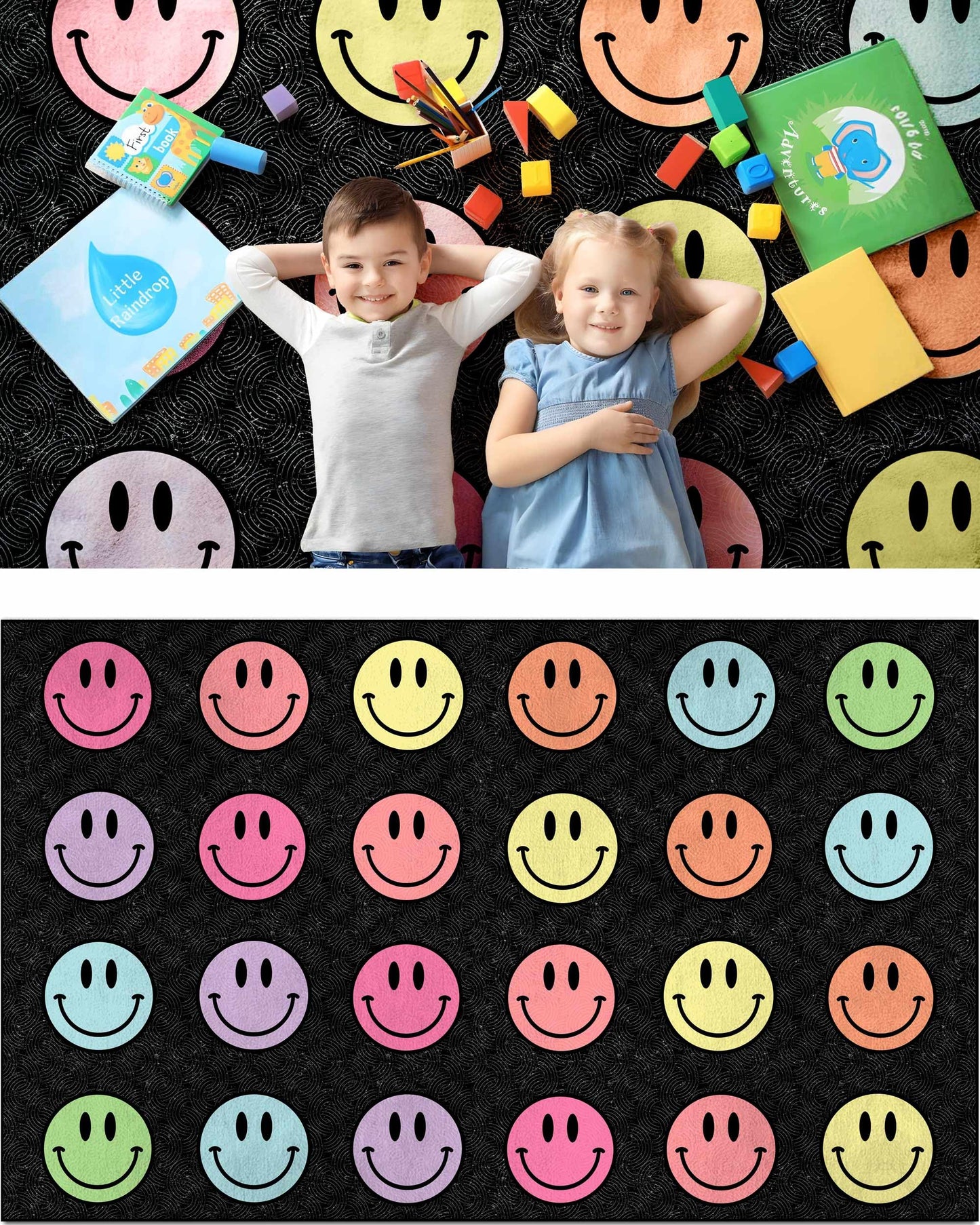 OLEEK Large Classroom Rug Elementary 6x9 - (Washable) Classroom Rugs for Kids Room - Classroom Carpet Elementary - Kids playroom Rug 6 x 9 - Preschool Rugs for Classroom - Schoolgirl Style Classroom