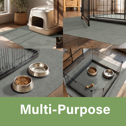 Mohawk Home Pet Play Pen Moisture Barrier Mat Utility Solid Gray 5' X 7' Other Perfect for Kitchen, Living Room, Kids Room, Dining Room, Hallway, Office, Garage, Entryway, Bathroom, Laundry Room