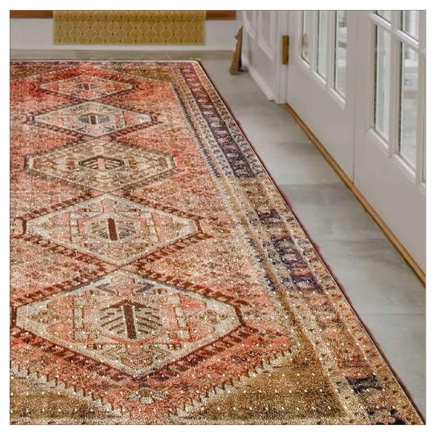 ExactMade - Clear Carpet Runner, USA Made, Safe, 24 x 36 Inch, 2mm Thick Cleated Vinyl, Clear Floor Runner Roll for Carpet Protection, Plastic Area Rug for Doorway Floor