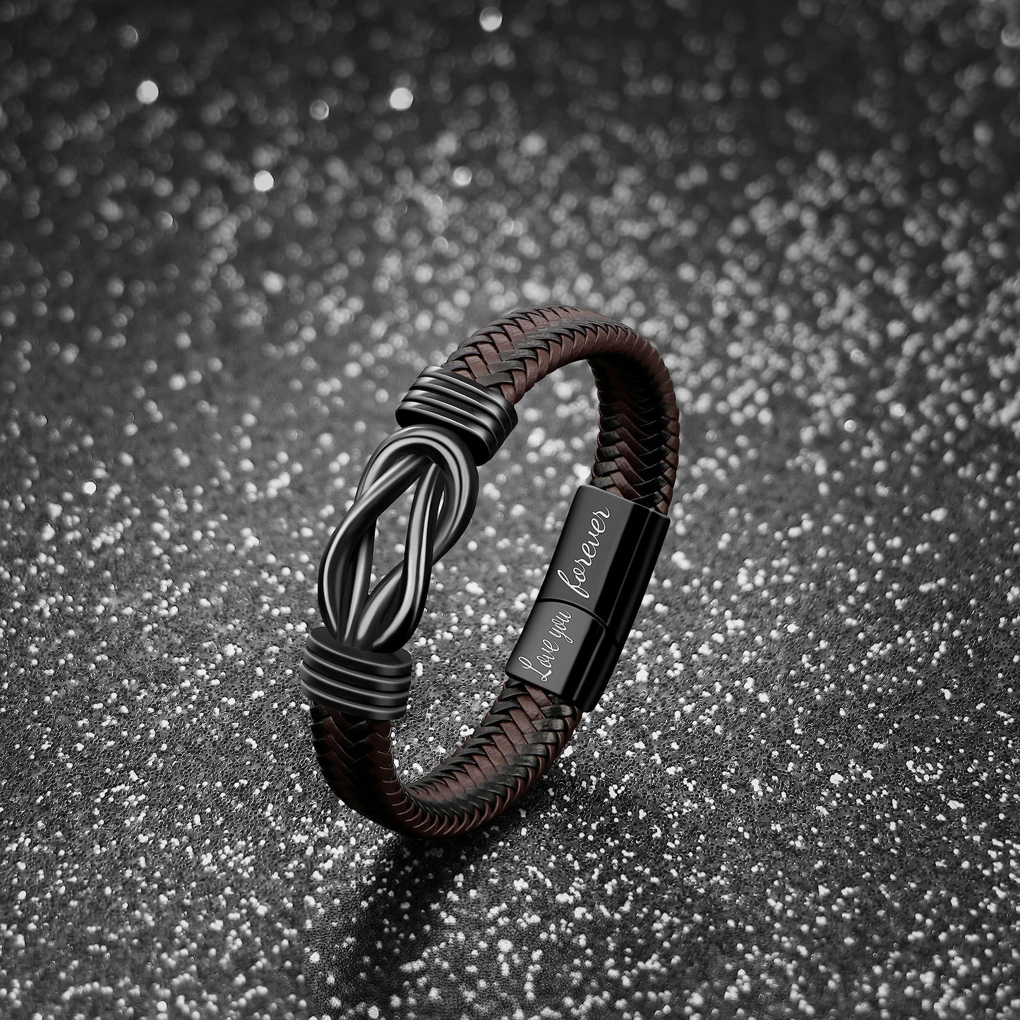 JoycuFF Nephew Gifts from Auntie Infinity Bracelet for Men Handmade Wristband Unique Birthday Graduation Christmas Gifts for Nephew from Aunt Uncle Pulseras Para Hombres