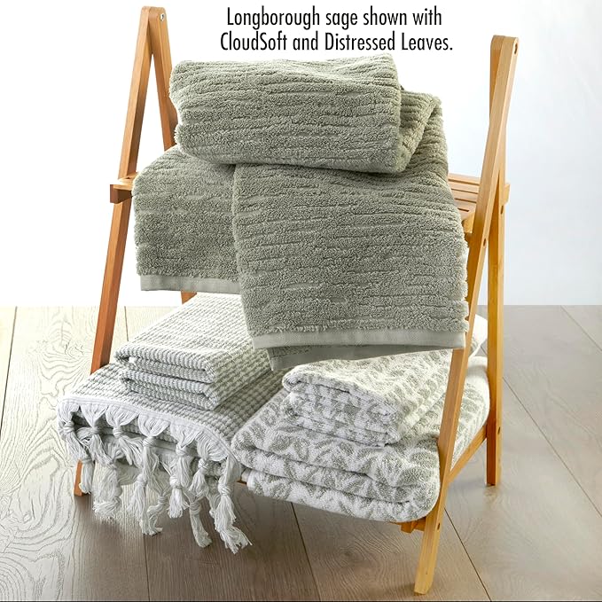 SKL Home Longborough 100% Turkish Cotton Premium 4-Piece Washcloth Set