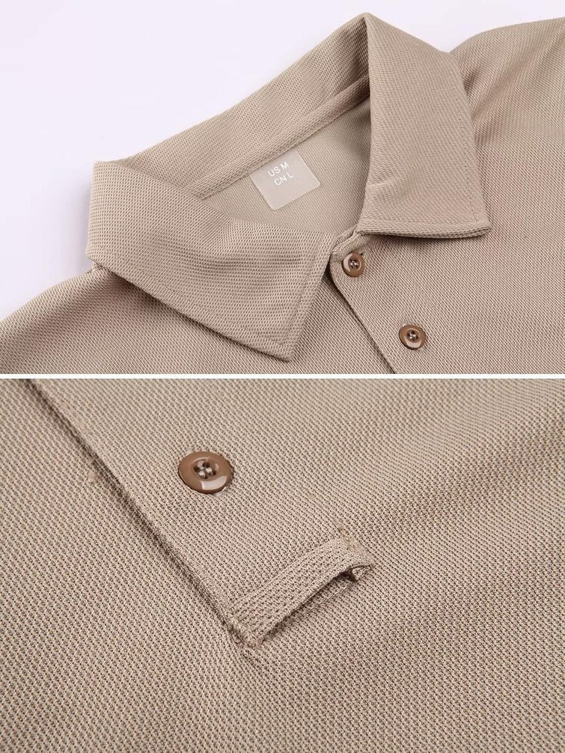 Men's Quick Dry Tactical Polo Shirt - Performance Short Sleeve Golf Shirt in Pique Jersey
