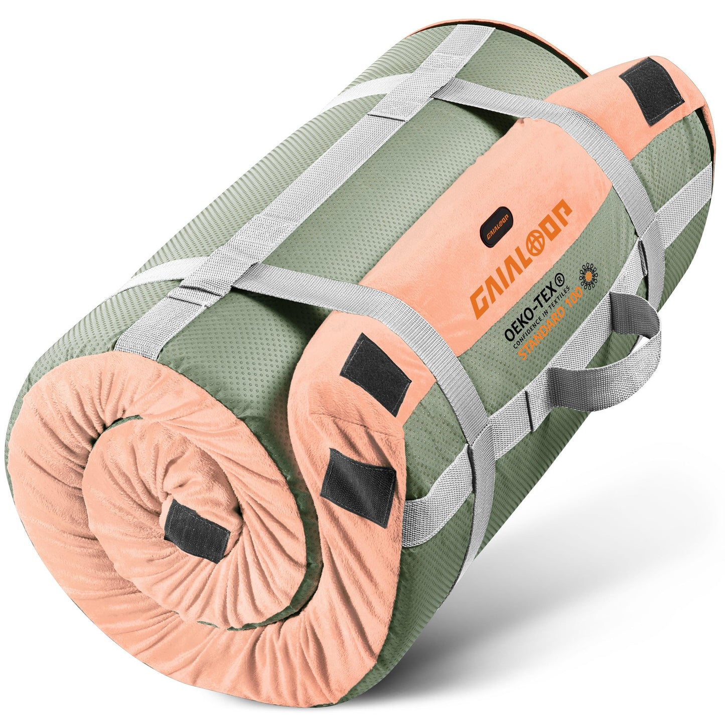 GAIALOOP Floor Memory Foam Car Camping Bed Glamping Roll Up Futon Mattress, Japanese Floor Sleeping Mat Camp Cot Mattress Pad Travel Guest Side Sleepers [Twin XL: 80 * 38 * 3'']