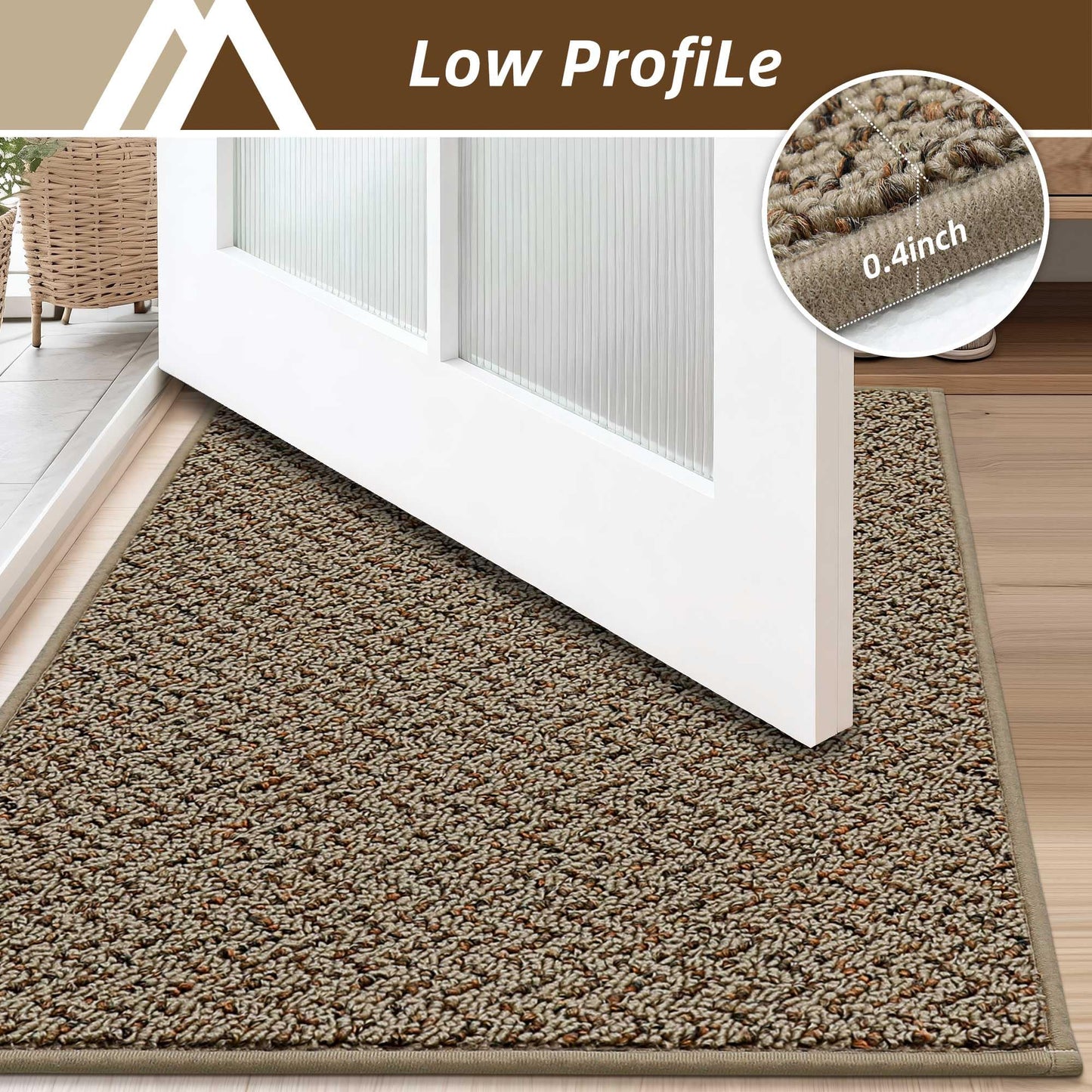 COSY HOMEER Hallway Runner Rug 2'x6' Non Slip Washable Entryway Runner Rugs Absorbent Stain Resistant Carpet Rug Runners for Hallways,Entrance and Laundry Room,Taupe