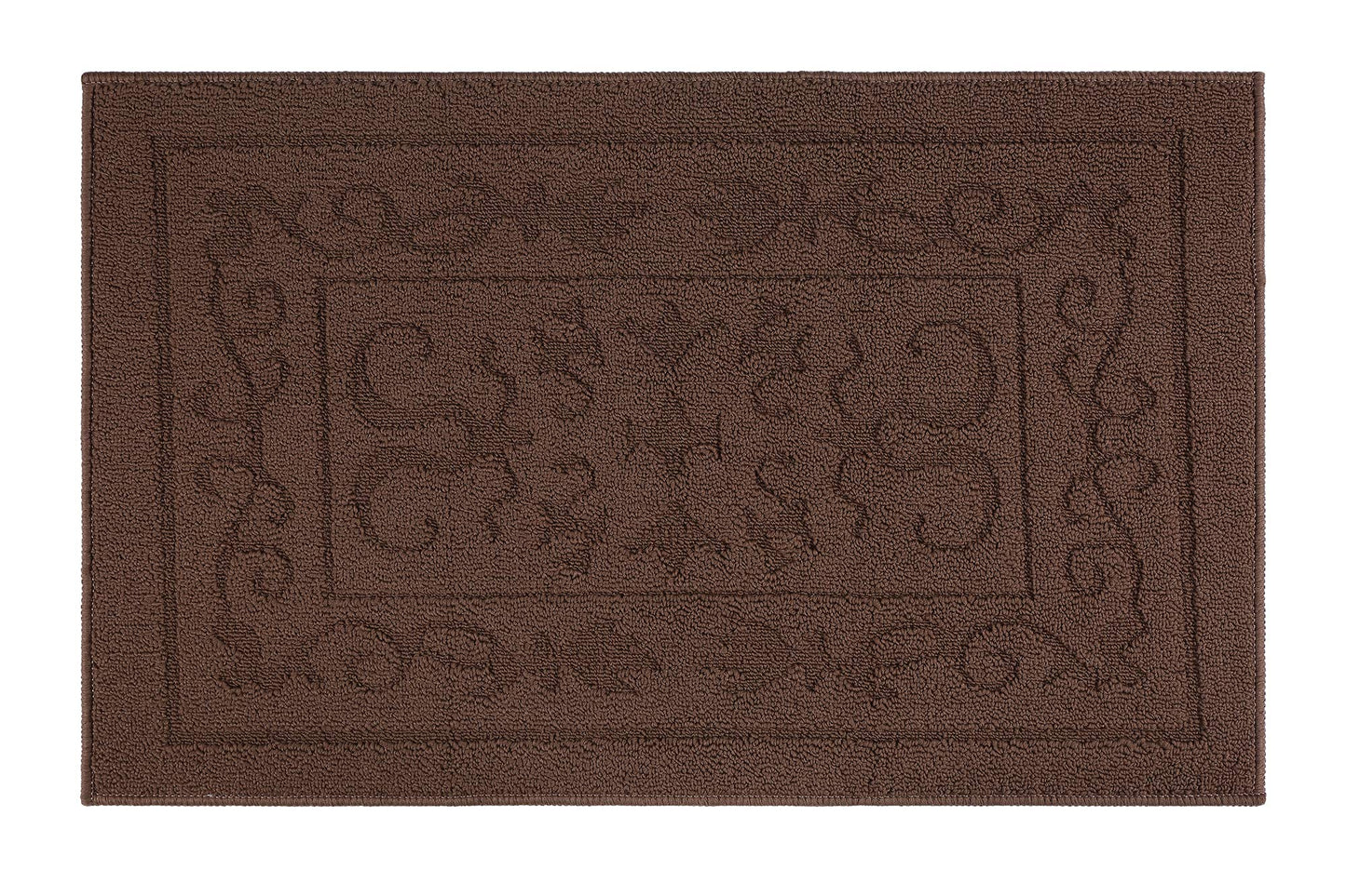 FONEYI Indoor Door Mat for Entryway 24" x 36", Absorbent Dirt Trapper Doormat with Non-Slip Backing, Low Profile Washable Entry Rug for Front Door, Muddy Shoes & Dog Paws, Coffee