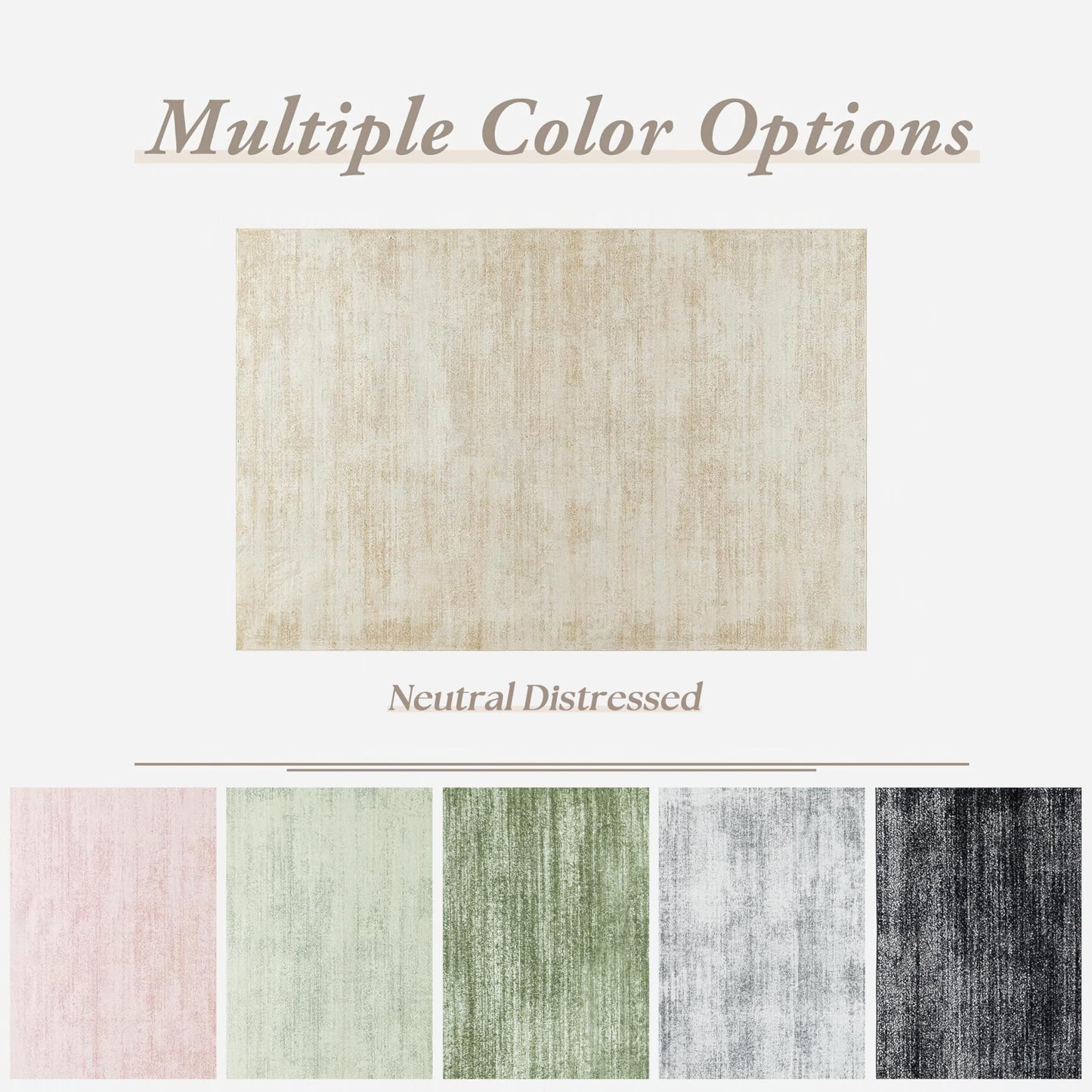 BILEEHOME 5x8 Area Rugs for Living Room, Neutral Abstract Modern Farmhouse Boho Rugs for Dining Room Bedroom, Tan Brown with Cream Beige