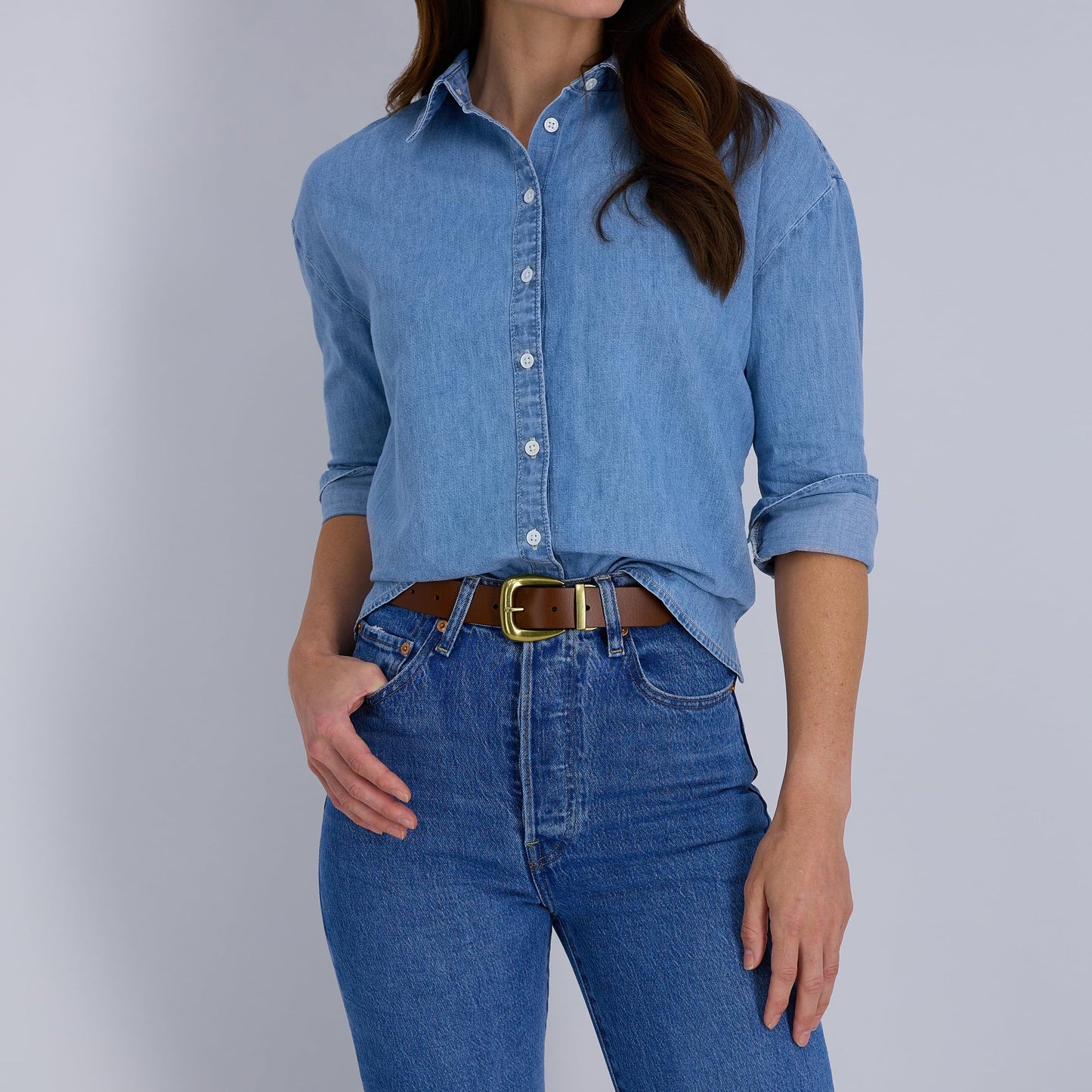 Levi's Women's Reversible Western Buckle Casual Belt, Tan/Black, Large