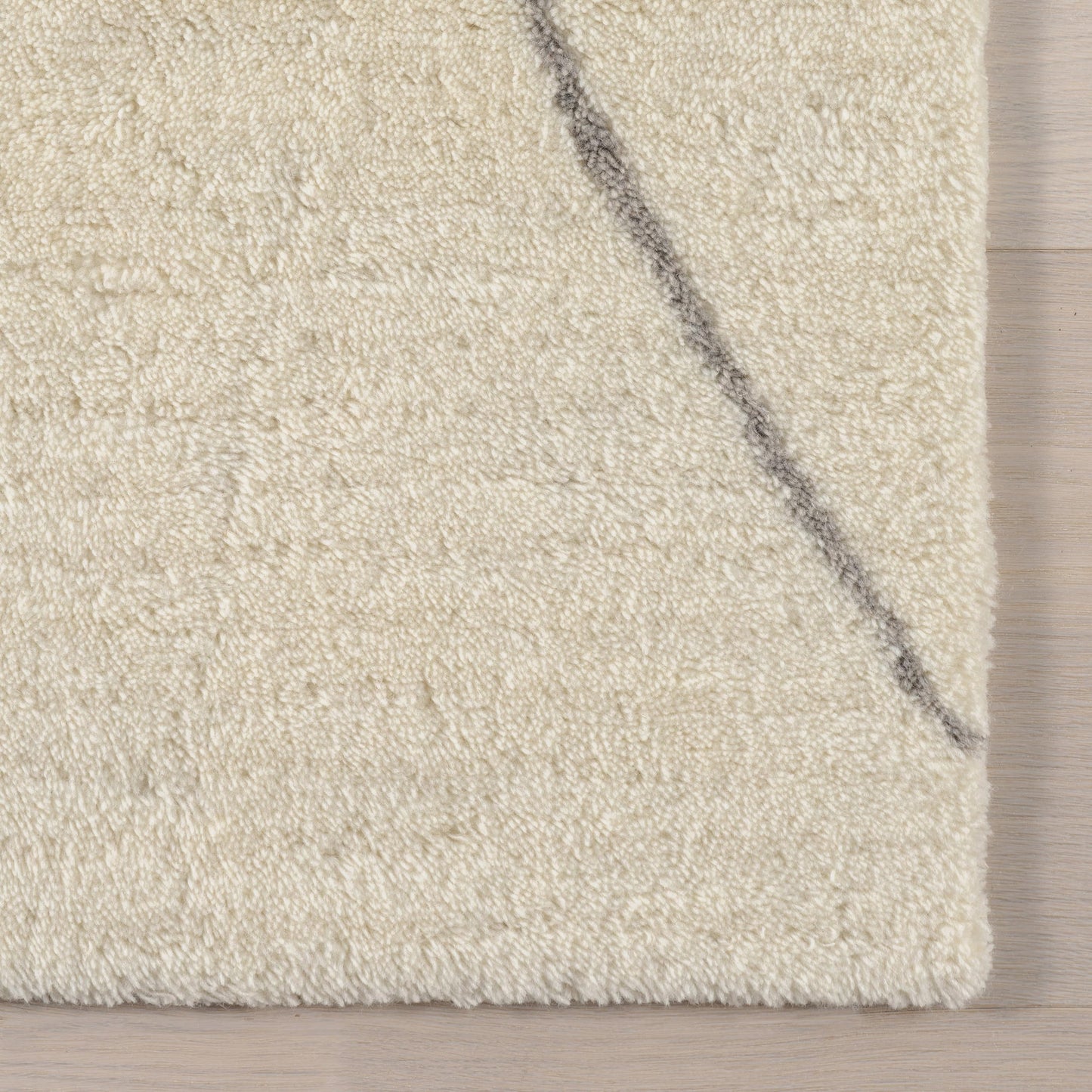 Rugs USA Beachwood Ivory/Grey, 6' x 9', Handmade, Trellis, Wool, Soft and Cozy, High Traffic, Stain Resistant, Easy Clean, Durable Area Rug for Bedroom, Living Room, Dining, Den, Foyer, Entryway