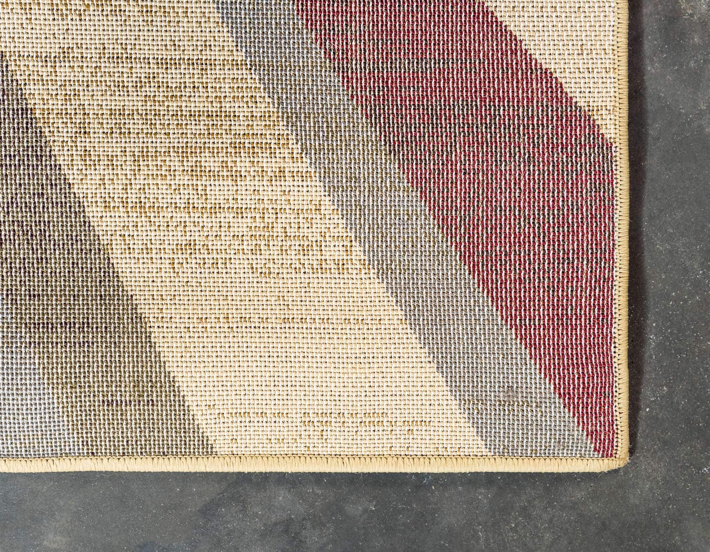 Unique Loom Barista Collection Area Rug - Ngada (4' 1" x 6' 1" Rectangle, Beige/ Red)
