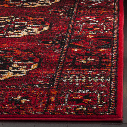 SAFAVIEH Vintage Hamadan Collection Area Rug - 6'7" x 9', Red & Multi, Oriental Traditional Persian Design, Non-Shedding & Easy Care, Ideal for High Traffic Areas in Living Room, Bedroom (VTH212A)
