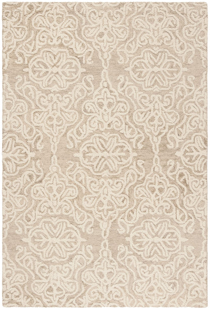 SAFAVIEH Blossom Collection Accent Rug - 2'3" x 4', Beige & Ivory, Handmade Wool, Ideal for High Traffic Areas in Entryway, Living Room, Bedroom (BLM112B)