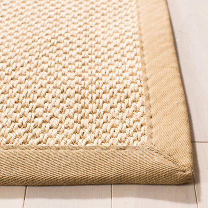 SAFAVIEH Area Rug 11x15 - Natural Fiber Collection - Large - Maize & Linen Color, Sisal, Woven Design with Border (NF141B)