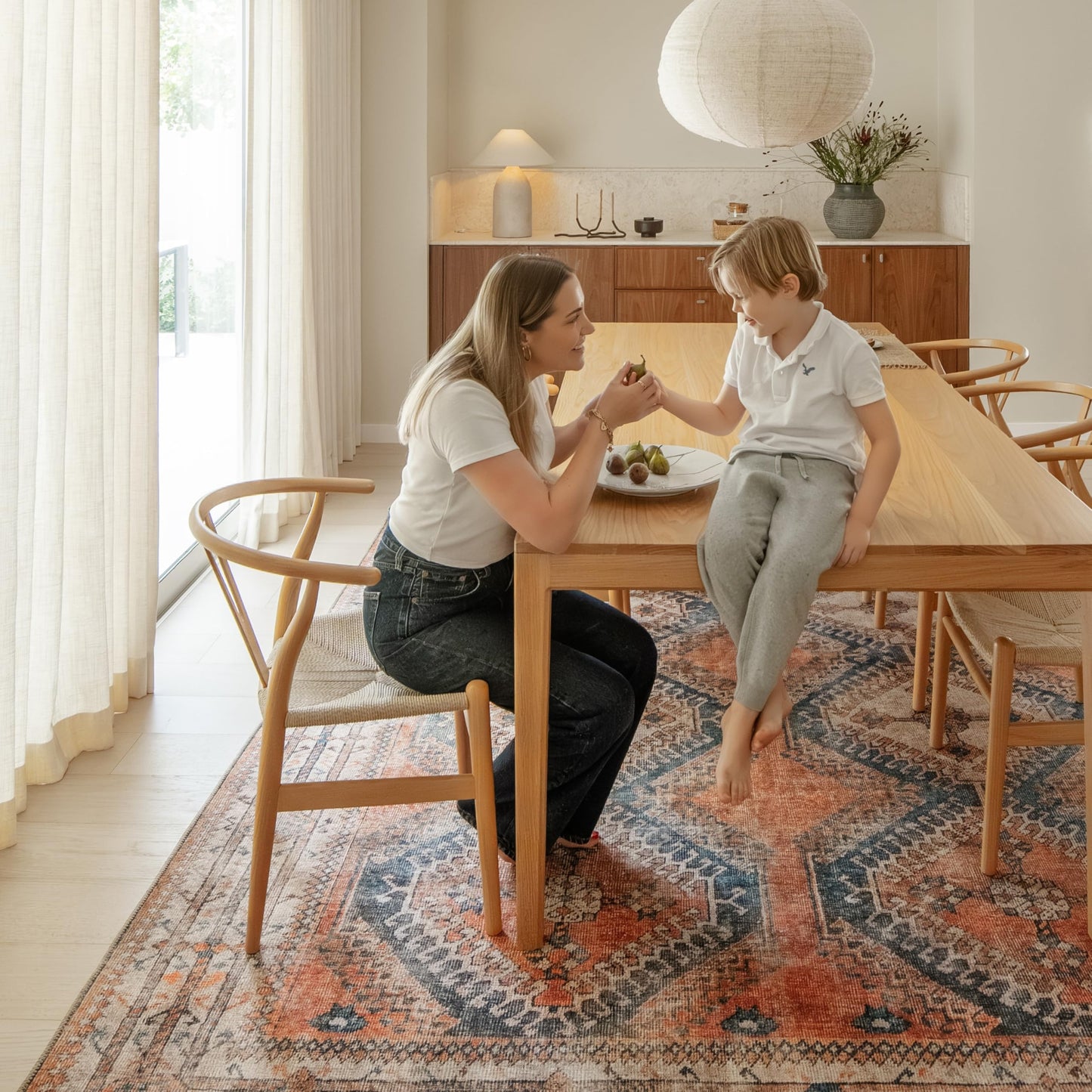 KNOTTING MATTERS Knot Tangelo 8’3” x 11’6” Area Rug – Tangelo Orange & Clay Heritage Flatweave, Low-Pile – Easy Clean Area Rug – Perfect for Living Room, Dining Room, Bedroom – Pet & Kid Friendly