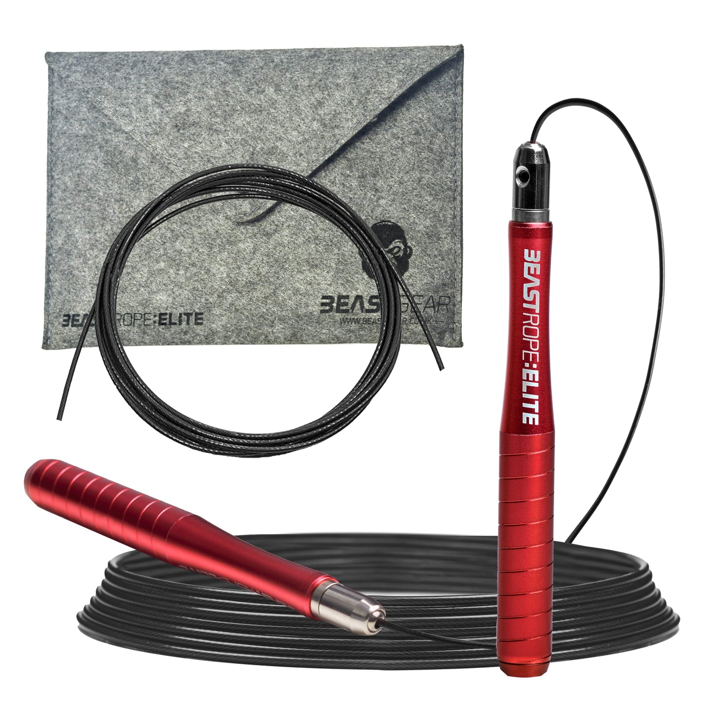 Beast Gear Jump Rope, Jump Ropes for Fitness, Premium Aluminium Skipping Rope for Men Women - Boxing, MMA, HIIT, Strength Training & Double Unders