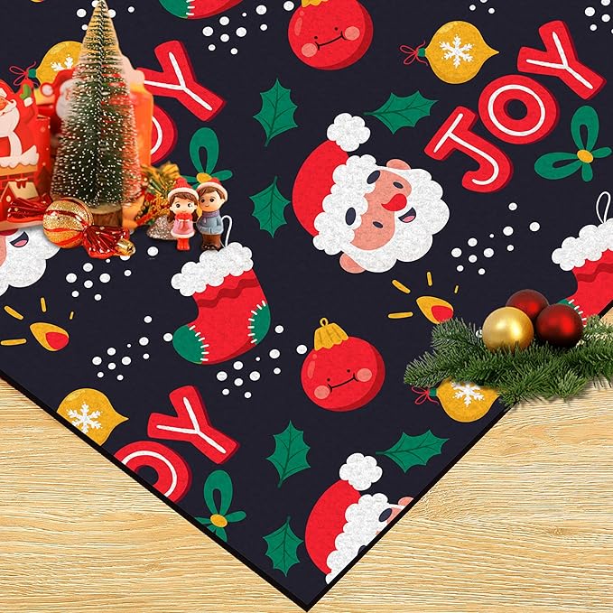 4' X 6' Christmas Area Rugs Xmas Rug Indoor for Living Room Bedroom Dining Room Laundry Nursery Classroom Santa Claus Carpet for Kids Girls Boys Floor Mat Pad Cute
