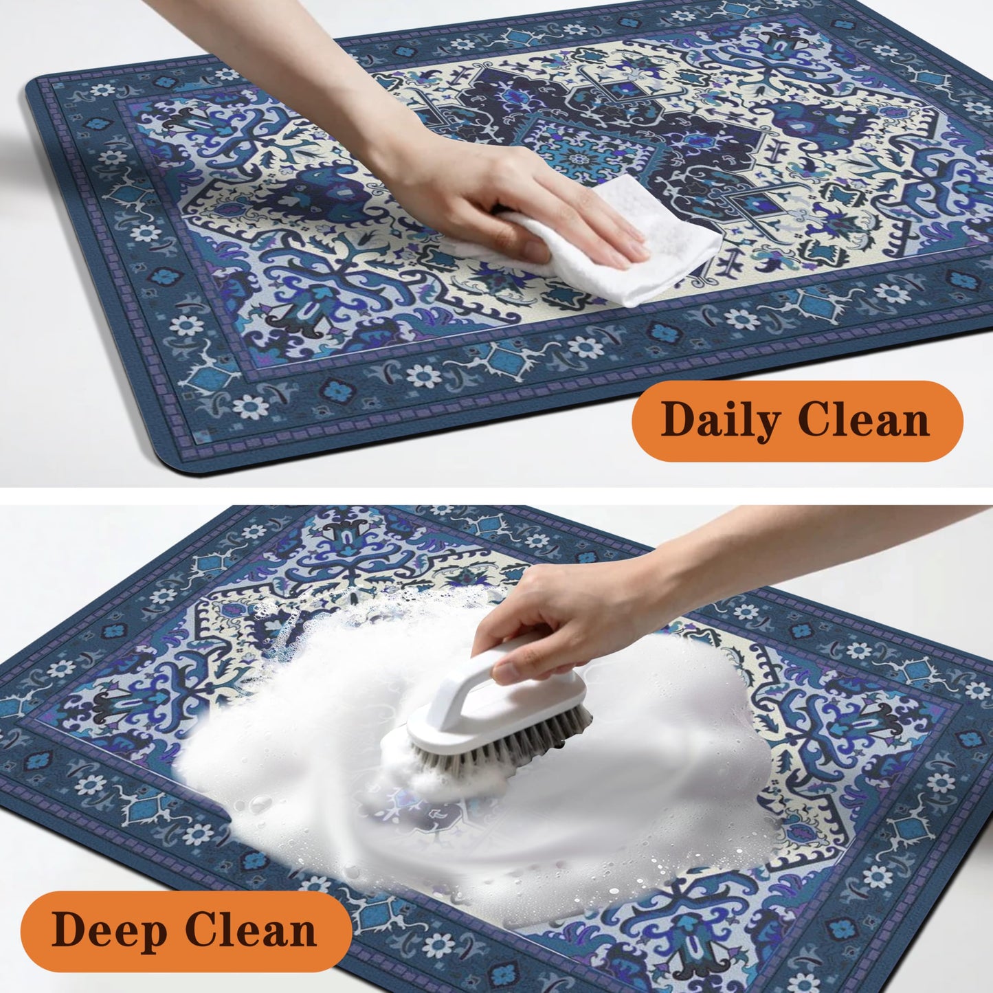Pet Feeding Mat for Floors Cat Food Mat Waterproof Dog Food Mat and Water Absorbent Quick Dry Non Slip Mat for Cat Bowls
