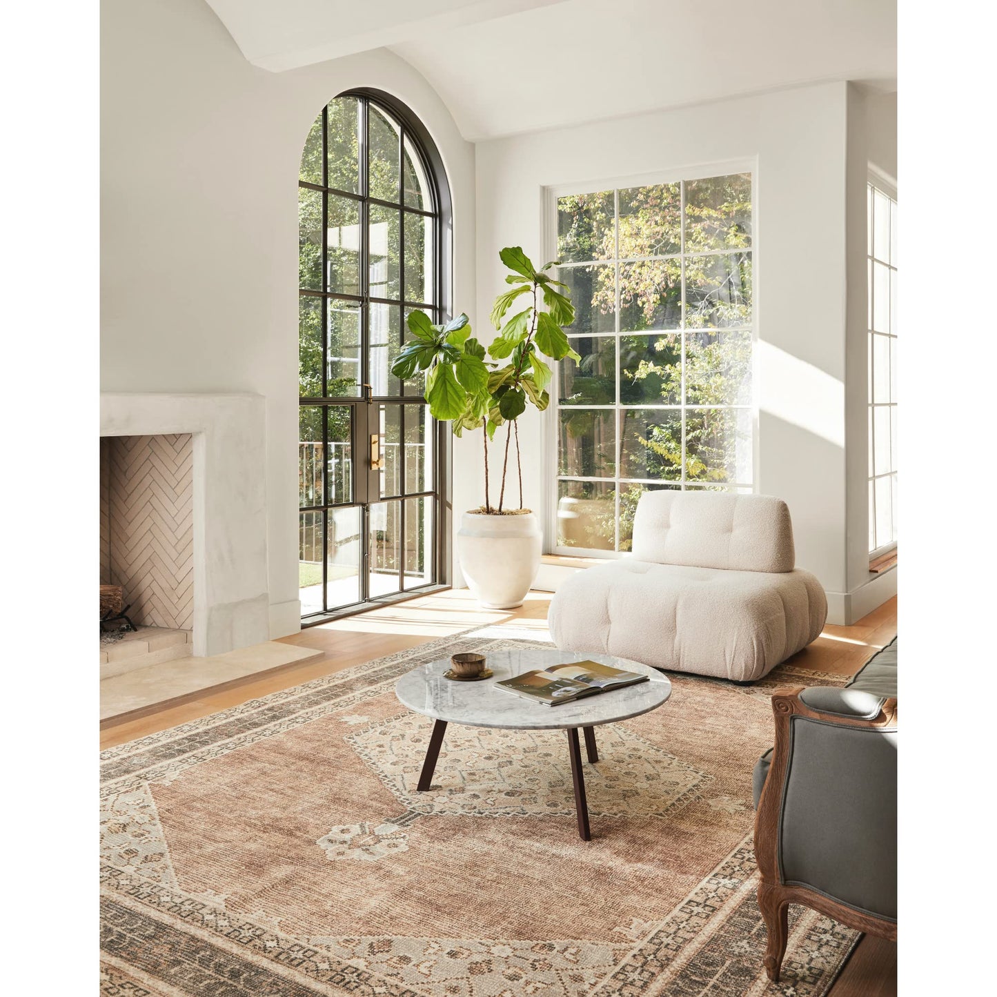 Livabliss x Becki Owens Lila Medallion Area Rug , 5'3" x 7', Tan