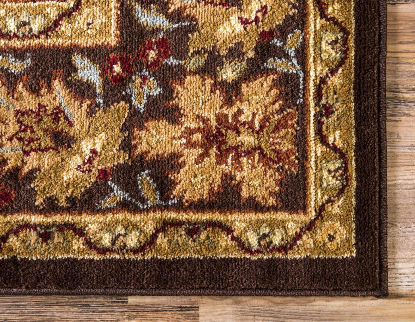 Unique Loom Voyage Collection Traditional Oriental Classic Intricate Design Area Rug (9' 0 x 12' 0 Rectangular, Ivory/Brown)