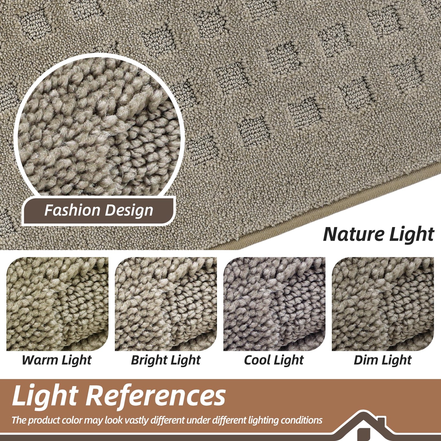 BEQHAUSE Dirt Trapper Door Mats 24"x36", Non-Slip Waffle Doormat Indoor Entrance Low-Profile, Dirt Resist and Absorbent Entryway Rugs Washable Inside Welcome Floor Mat for Front Back Door, Beige