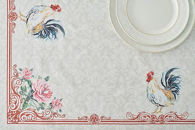 Maison d' Hermine Table Cloth Rectangle Table 100% Cotton 70 x 120 Inches Tablecloth Reusable Decorative Everyday Use for Dining Room, Farmhouse, Home Party, Festive & Wedding Spring Summer - Campagne