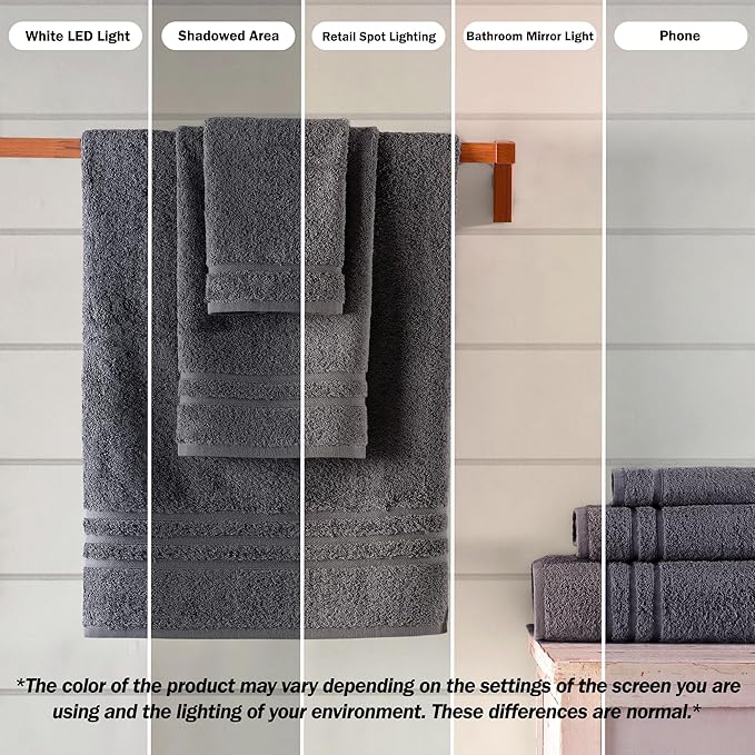 Hawmam Linen Cool Grey Hand Towels 4-Pack