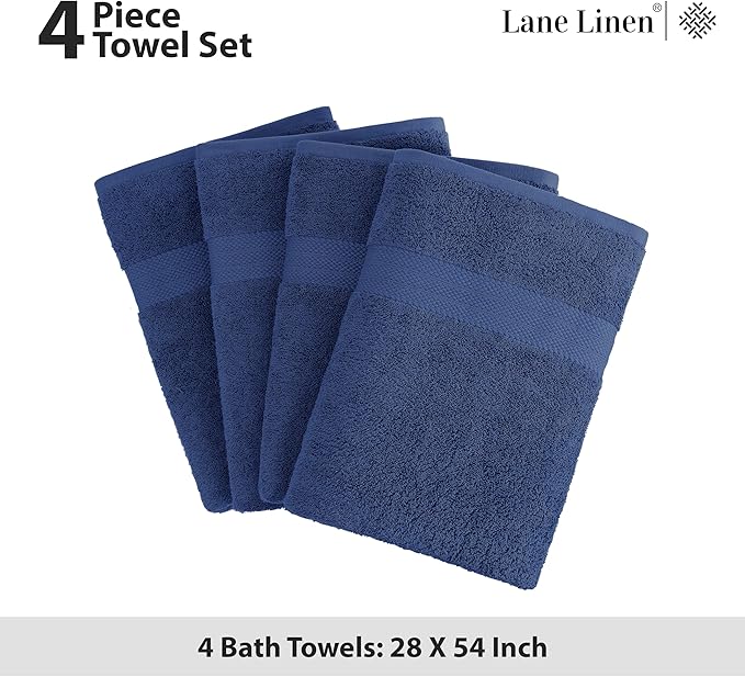 LANE LINEN Bath Towels 4 Pack