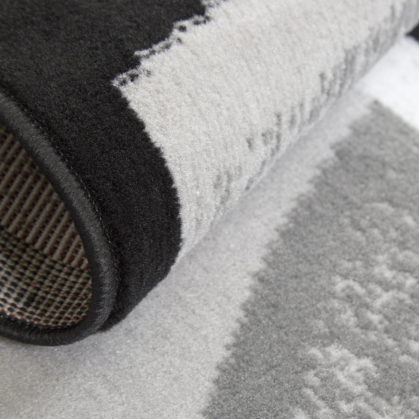 Home Dynamix Lyndhurst Rotana Modern Area Rug, Contemporary Black/Gray 5'2"x7'4", 5'2"x7'4" Rectangle