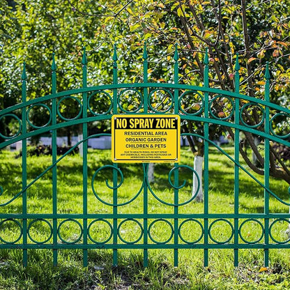 SmartSign (Pack of 2) 7 x 10 inch “No Spray Zone - Residential Area, Children & Pets, Organic Garden” Sign, 55 mil HDPE Plastic, Black and Yellow, Made in USA