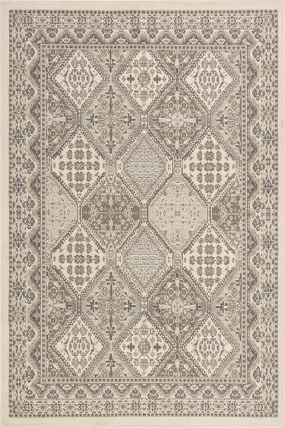 nuLOOM 9x12 Becca Traditional Tiled Area Rug, Beige, Faded Transitional Design, Stain Resistant, For Bedroom, Dining Room, Living Room, Hallway, Office, Kitchen, Entryway