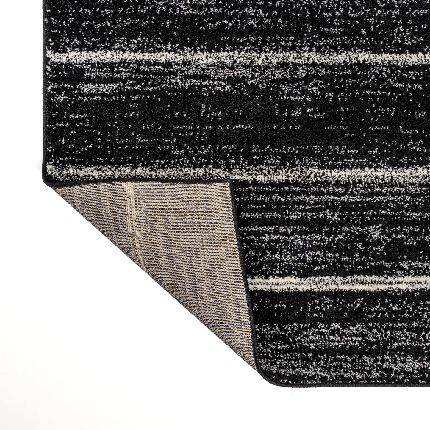 JONATHAN Y Williamsburg Minimalist Stripe Black/Cream Indoor Area Rug, 4x6, Contemporary, Modern, Easy-Cleaning for Living Room, Bedroom, Kitchen, Pet Friendly, Non-Shedding (MOH201F-4)