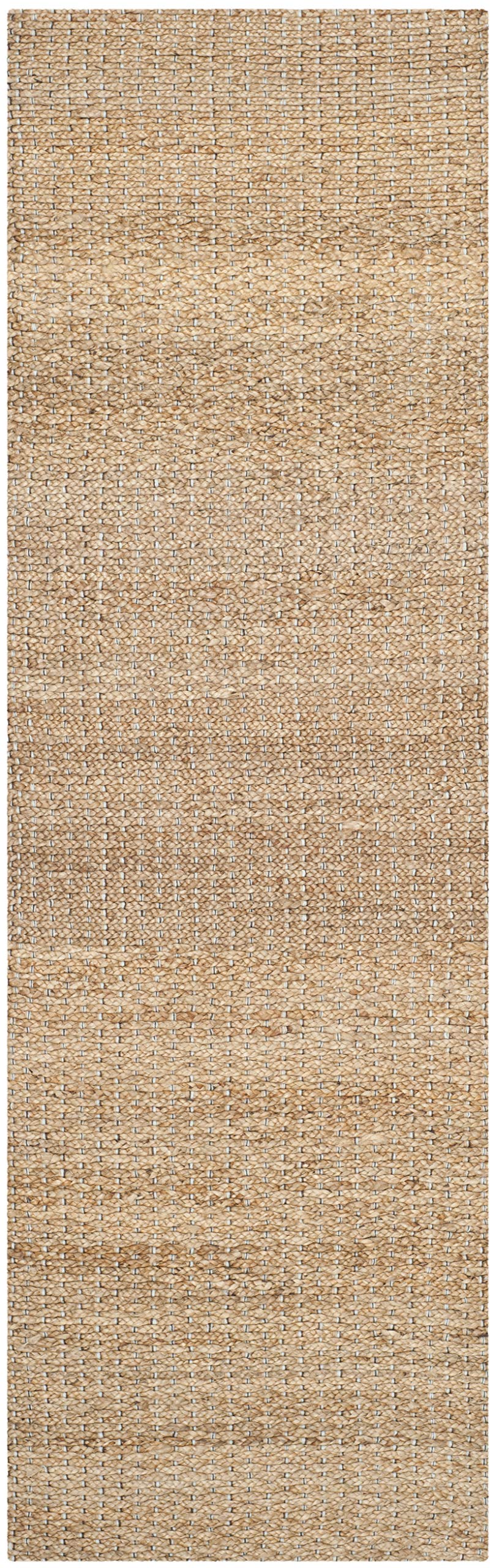 SAFAVIEH Natural Fiber Collection Runner Rug - 2'6" x 10', Light Blue & Natural, Handmade Jute, Ideal for High Traffic Areas in Living Room, Bedroom (NF452A)