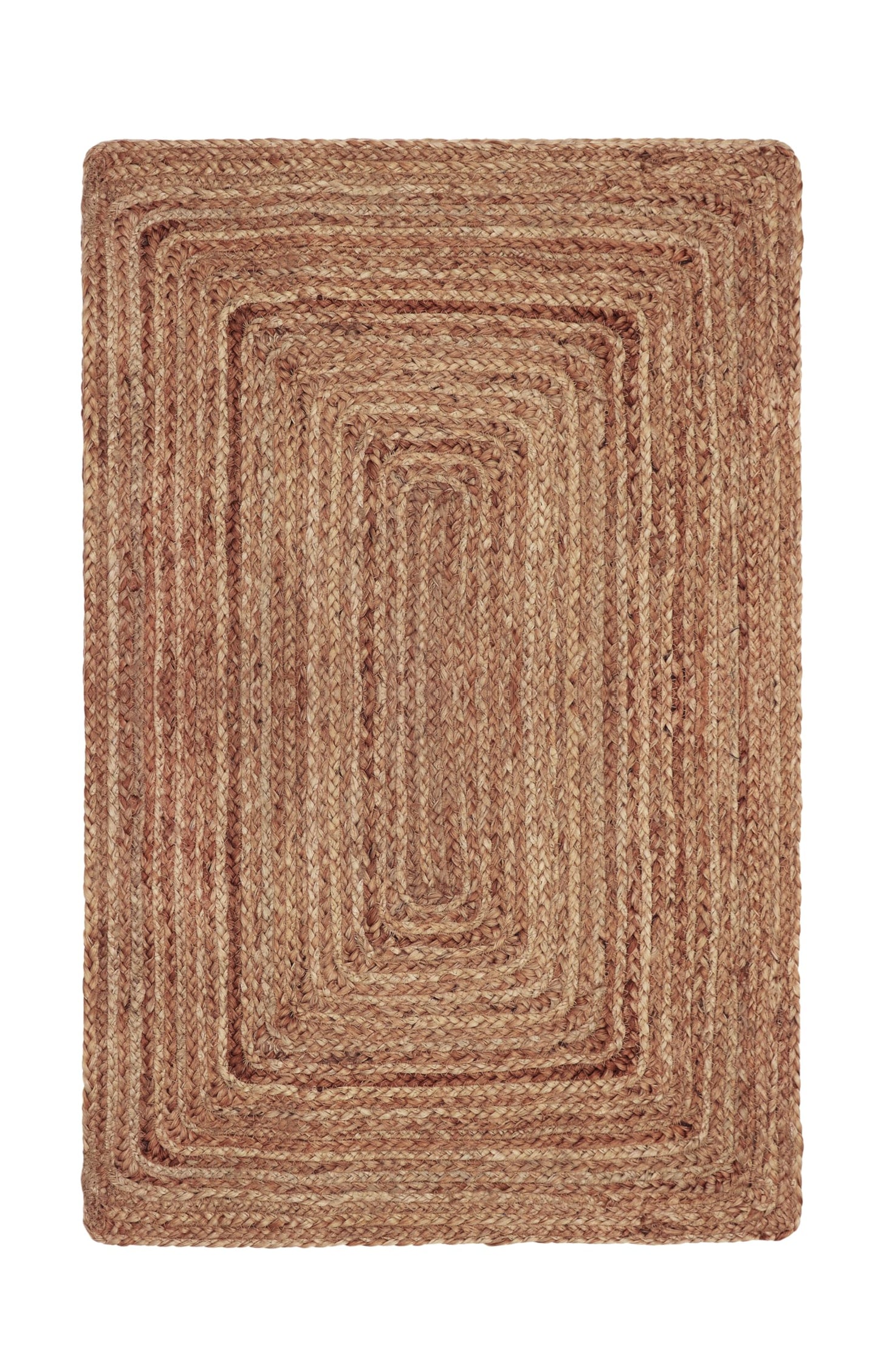 COTTON CRAFT Jute Rug - Braided 100% Jute Door Mat - Woven Neutral Reversible Small Rug - Entryway Kitchen Living Room Bedroom Bathroom Farmhouse Rustic Boho Door Mat Throw Carpet - 22x34 - Natural