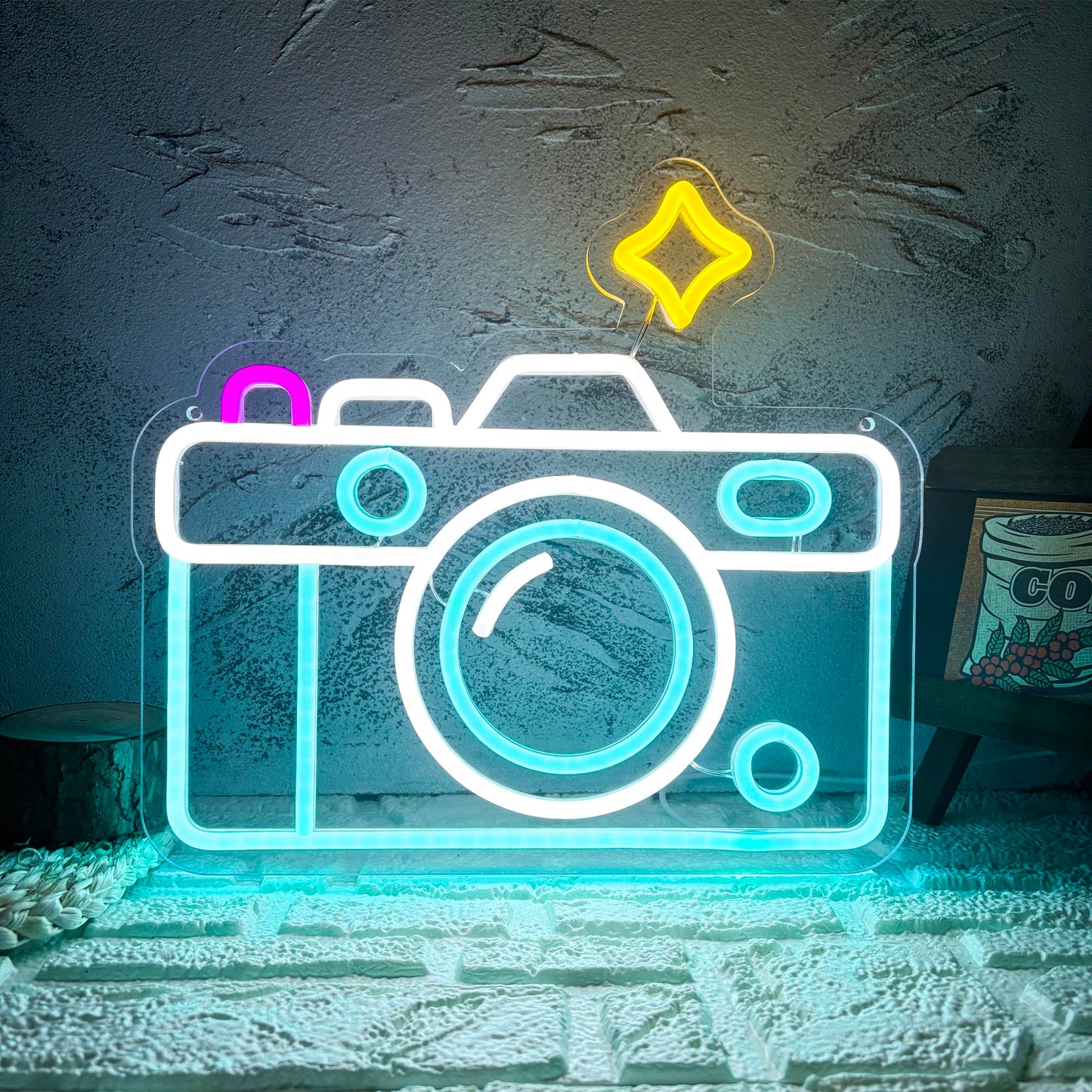 manimo Ocean World Porthole Neon Lights, LED Under Sea Porthole Neon Signs for Wall Decor,USB Night Light for Game Room Bedroom Birthday Wedding Party Gifts(13.3 * 13.3in)