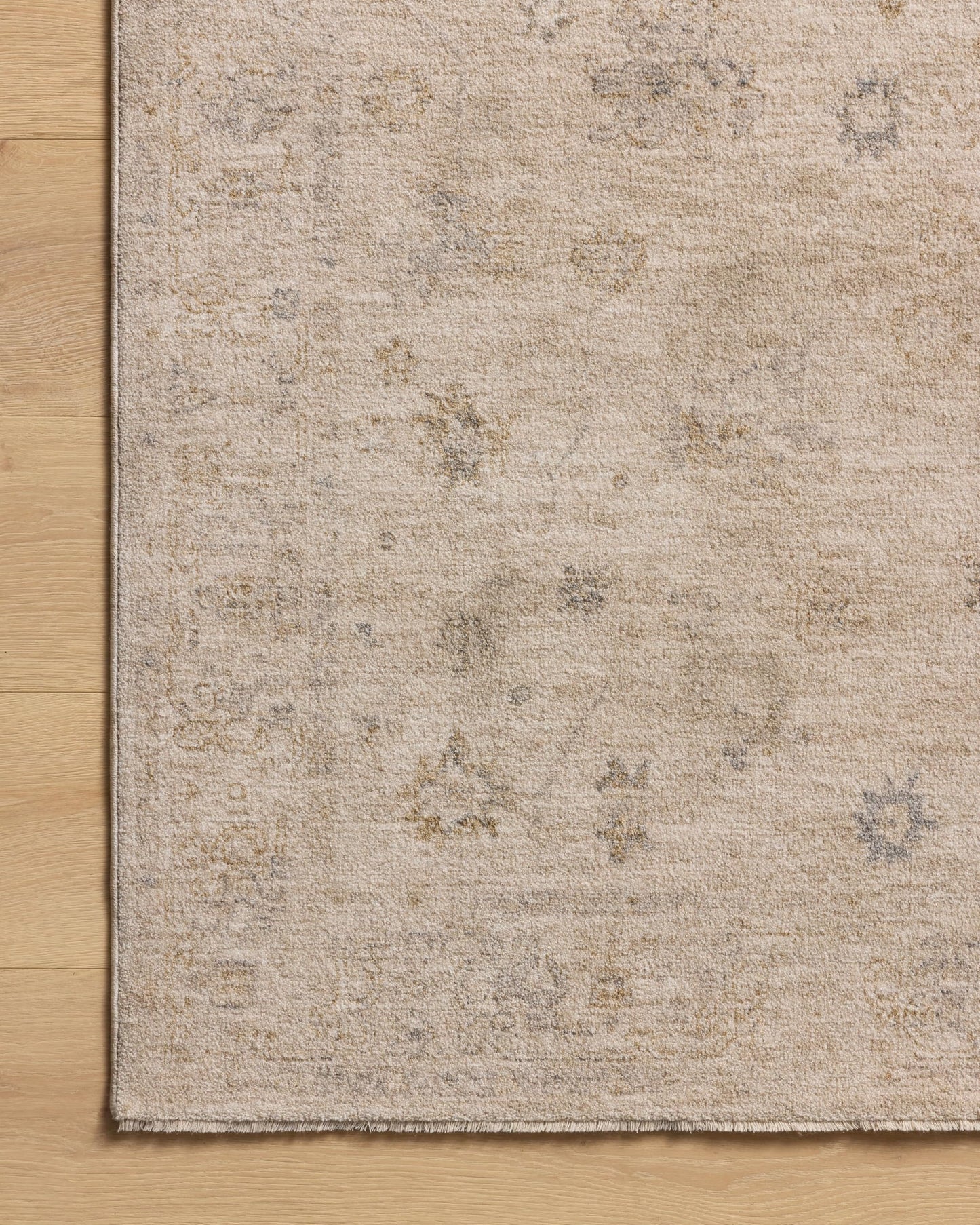Loloi Chris Loves Julia Louisa Collection LOI-01 Oatmeal/Stone 5'-3" x 7'-6", .38" Pile Height, Area Rug