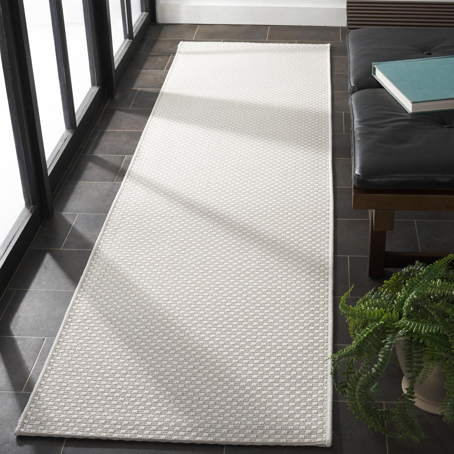 SAFAVIEH Washable Rug Outdoor Sisal All-Weather Collection - 9' x 12', Taupe, Non-Shedding & Easy to Clean, Ideal for Patio, Backyard, Mudroom (SAW640E)