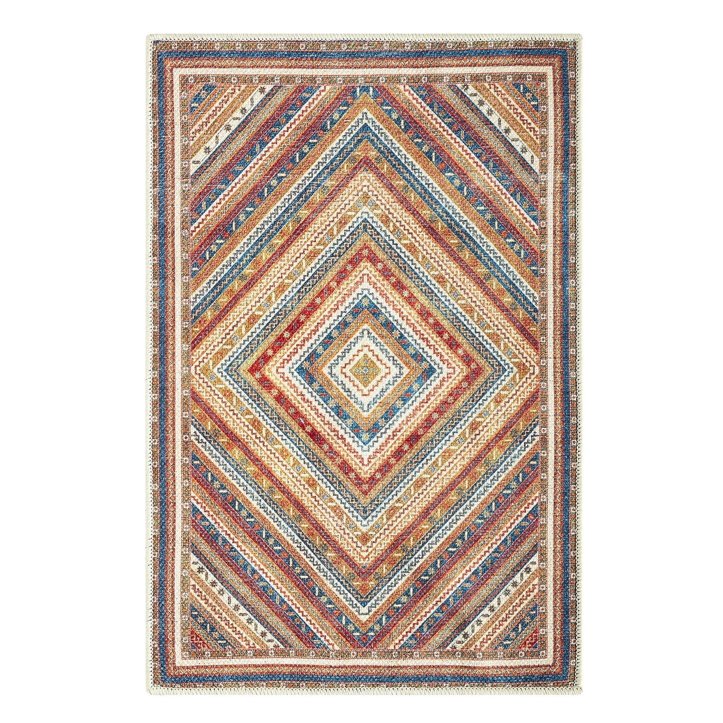 Keen Home Design 24"x36" Rug - Machine Washable Entry Rug with Non-Slip Backing, Ideal for Entryway, Kitchen, Bathroom, Laundry Room - Vintage, Easy Clean, Durable, Low Pile - (2' x 3')