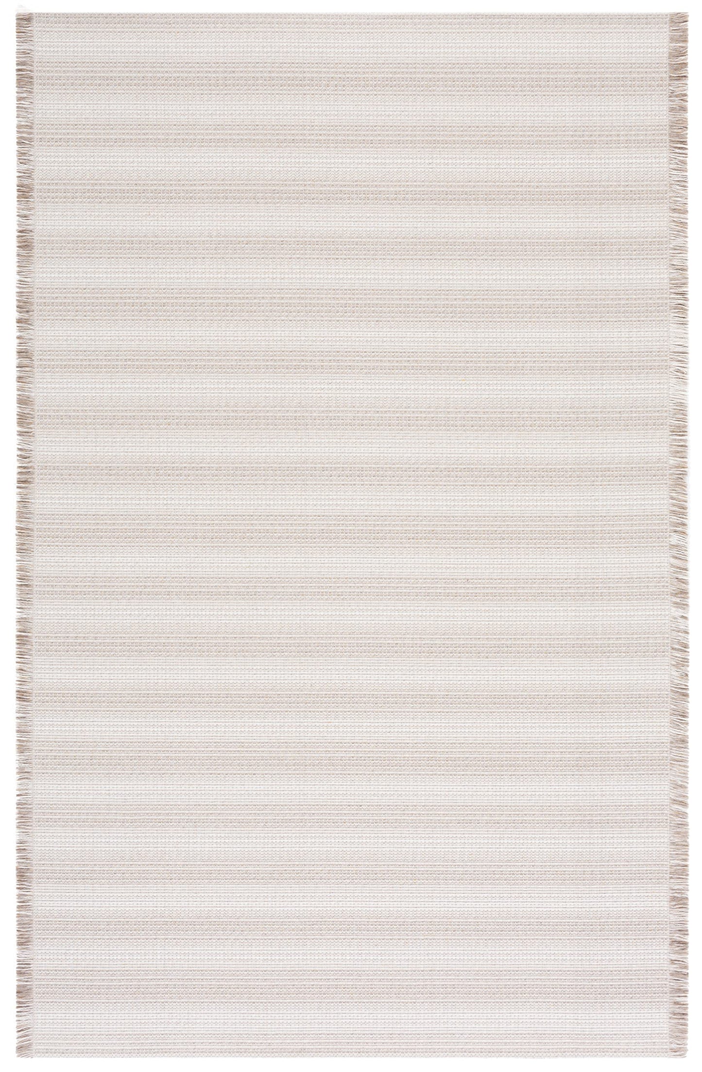 SAFAVIEH Augustine Collection Area Rug - 5' x 7'7", Ivory & Taupe, Cotton Stripe Fringe Design, Non-Shedding & Easy Care, Ideal for High Traffic Areas in Living Room, Bedroom (AGT501E)