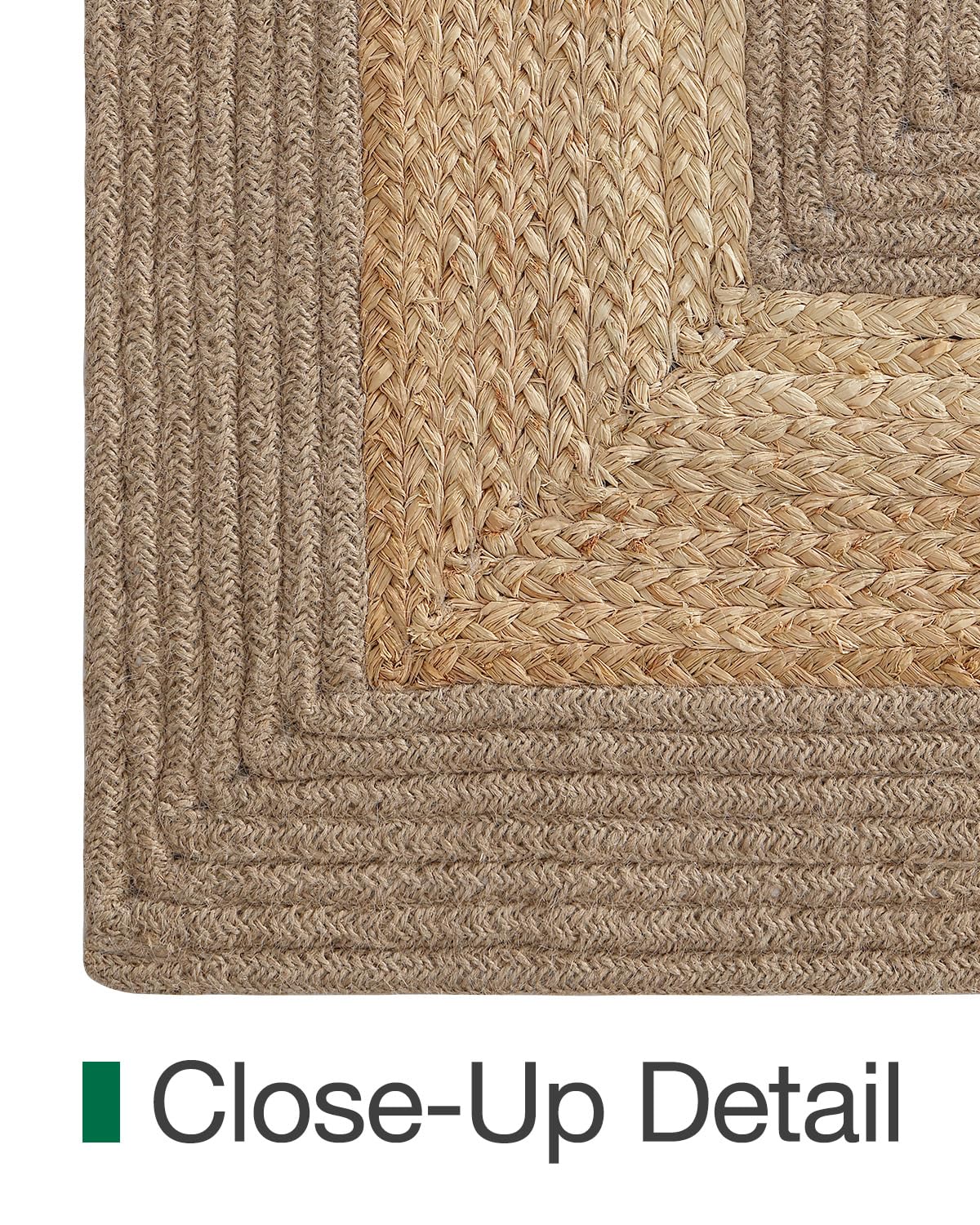 LUMI 3x7 Jute and Raffia Braided Runner Rug for Hallway, Natural Rustic Carpet Non Slip, Area Mat Indoor High Traffic for Living Room, Entryway, Kitchen, Laundry