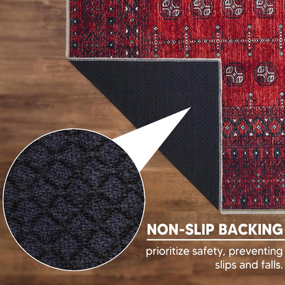 Keen Home Design 2x3 Rug - Machine Washable Entry Rug with Non-Slip Backing, Ideal for Enteryway, Kitchen, Bathroom, Laundry Room - Vintage, Easy Clean, Durable, Low Pile Rug - (2' x 3')